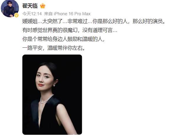 辛柏青悲痛发文赵丽颖等多位明星悼念冰球突破游戏演员朱媛媛患癌去世丈夫(图18)